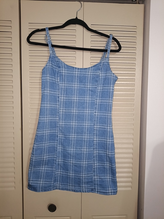 Forever 21 Dresses & Skirts - Forever 21 Light Blue Plaid Mini Dress
